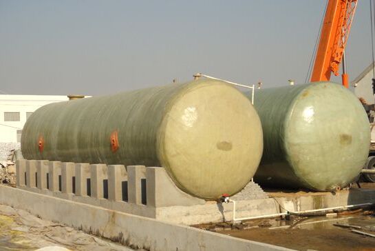 玻璃钢罐施工现场