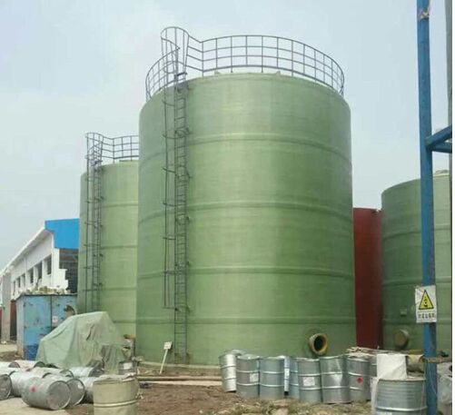 玻璃钢储罐施工现场
